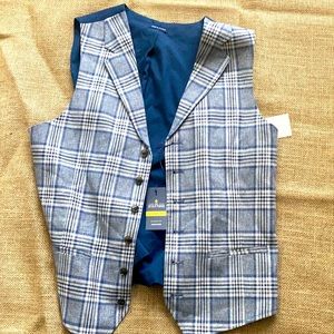 😎 Gray Blue Plaid vest